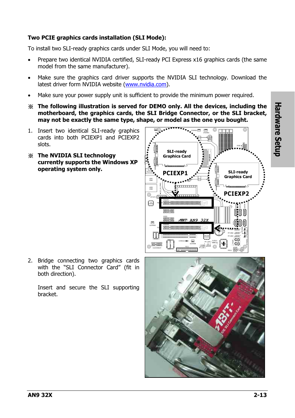 Hardware setup | AMD AN9 32X User Manual | Page 21 / 76