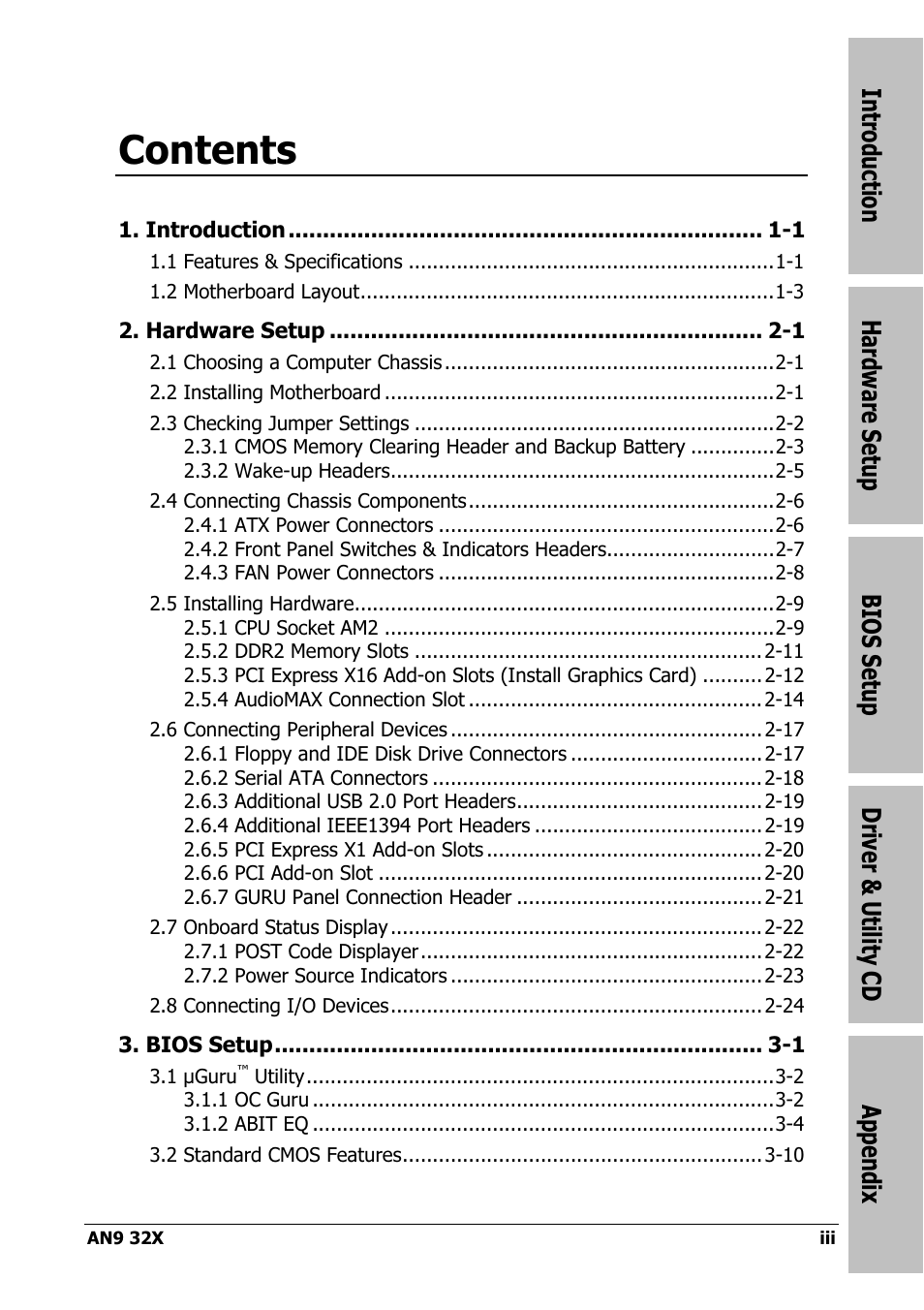 AMD AN9 32X User Manual | Page 3 / 76