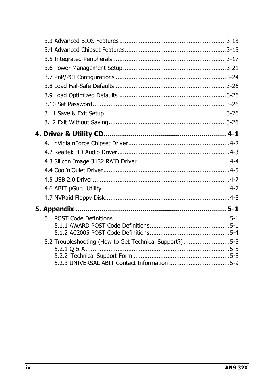 AMD AN9 32X User Manual | Page 4 / 76