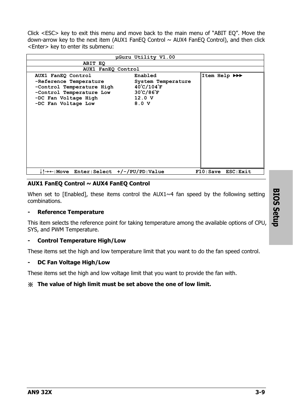 Bios setup | AMD AN9 32X User Manual | Page 41 / 76