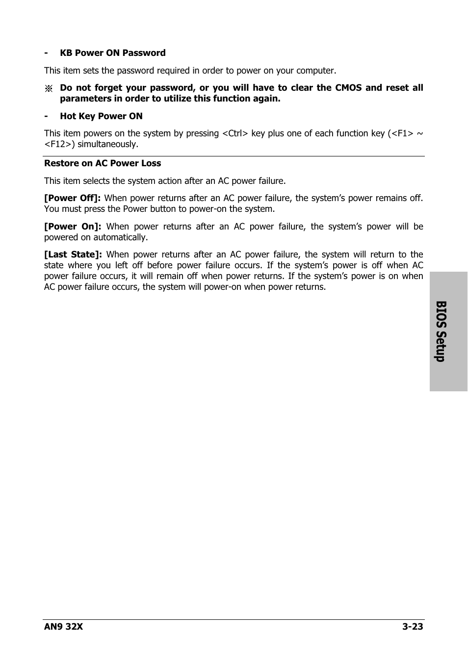 Bios setup | AMD AN9 32X User Manual | Page 55 / 76