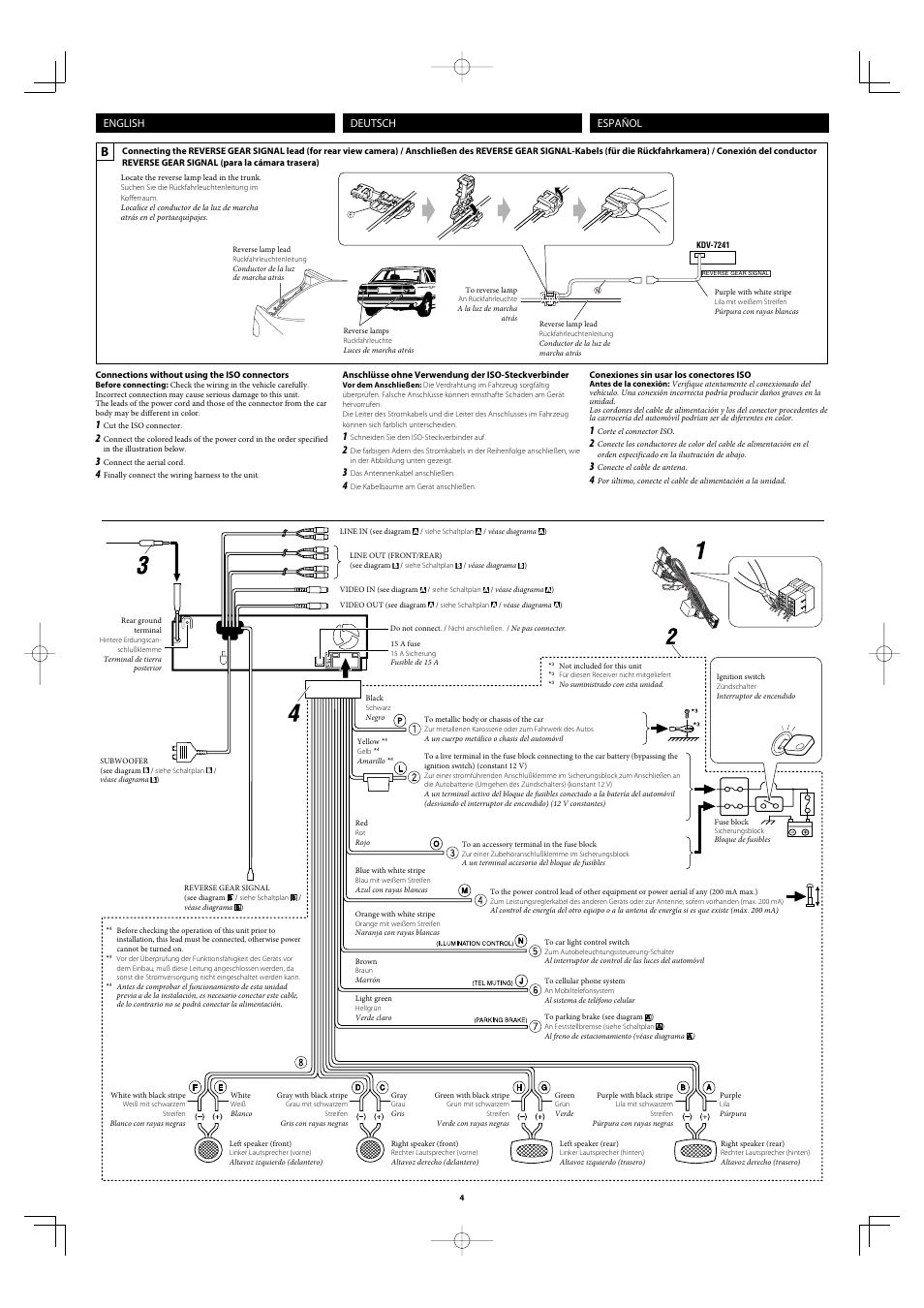 Kenwood KDV-7241Y User Manual | Page 4 / 6