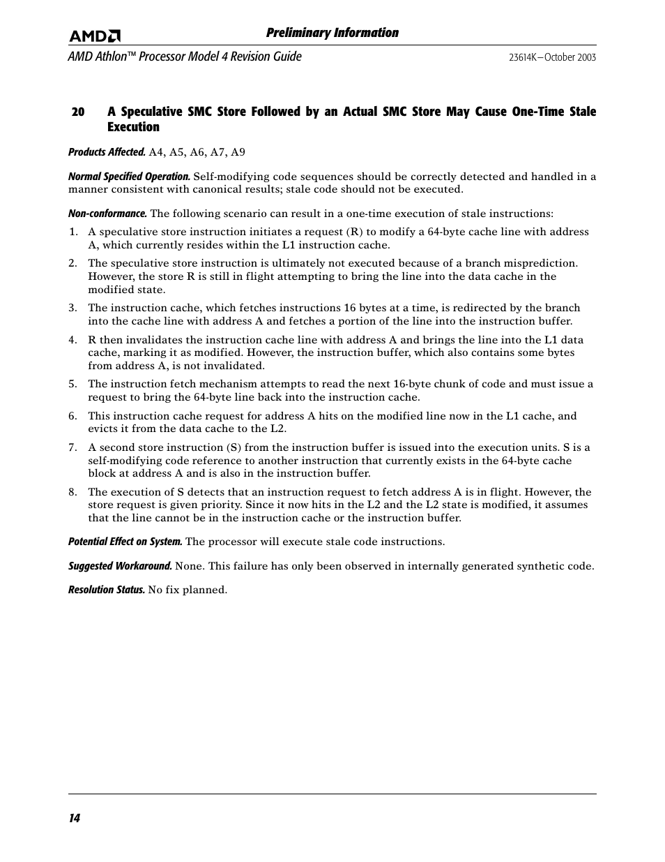 AMD ATHLON K User Manual | Page 14 / 21