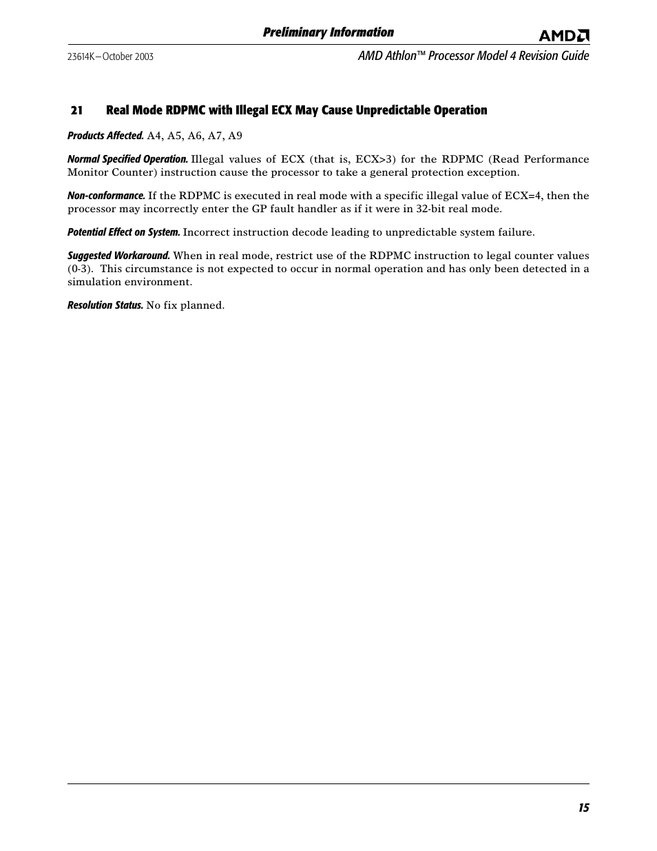 AMD ATHLON K User Manual | Page 15 / 21