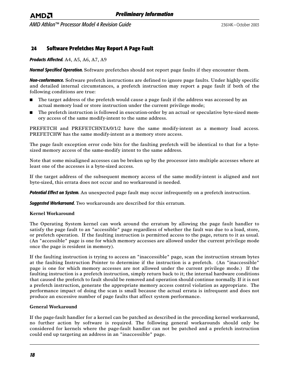 AMD ATHLON K User Manual | Page 18 / 21