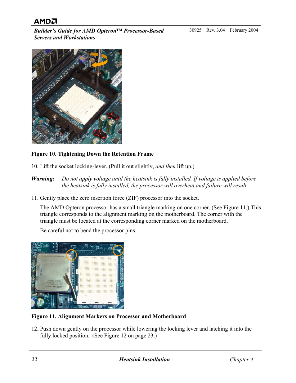 Proceed to step 10. fig | AMD OPTERON 30925 User Manual | Page 22 / 55