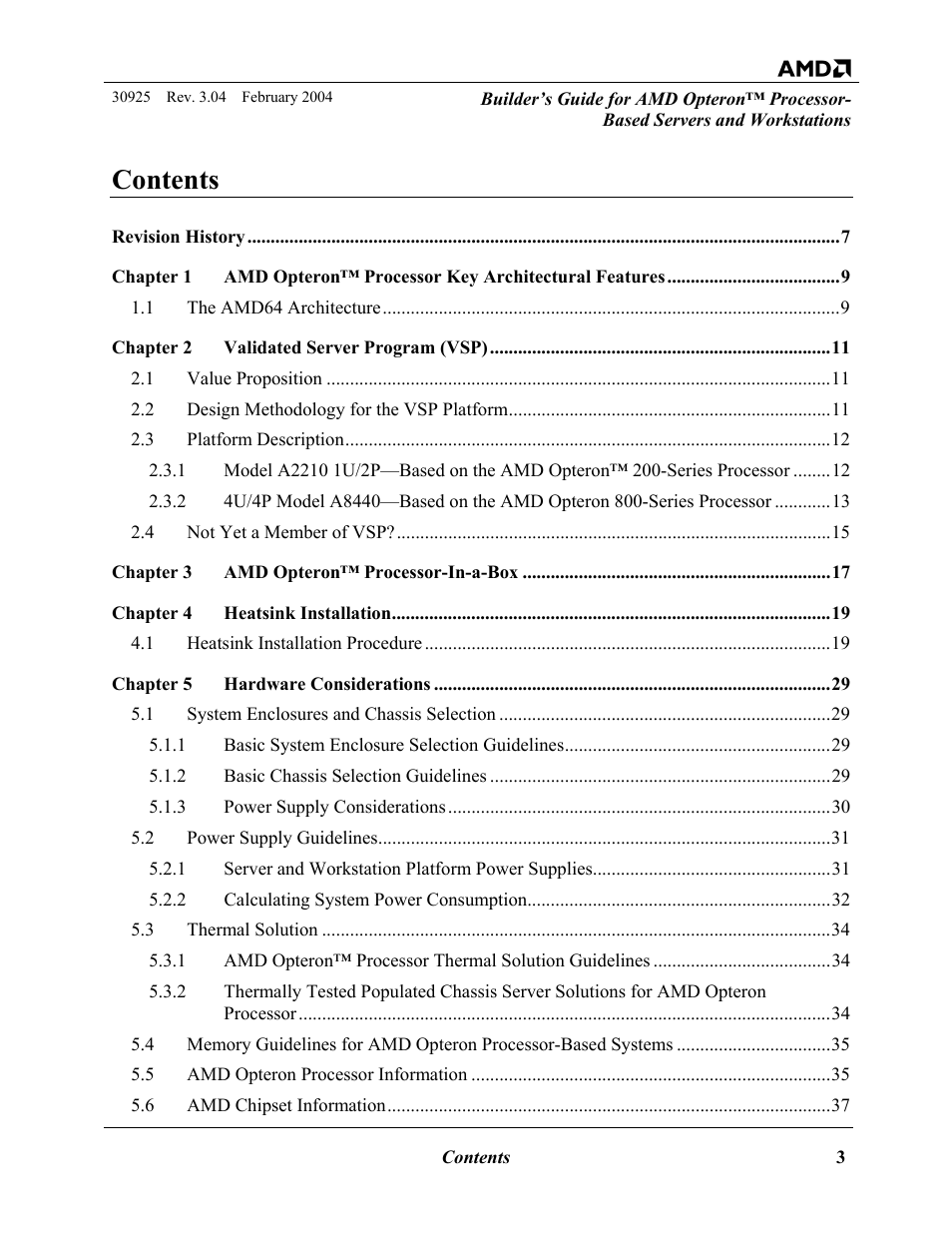 AMD OPTERON 30925 User Manual | Page 3 / 55
