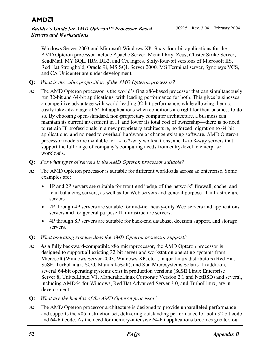 AMD OPTERON 30925 User Manual | Page 52 / 55