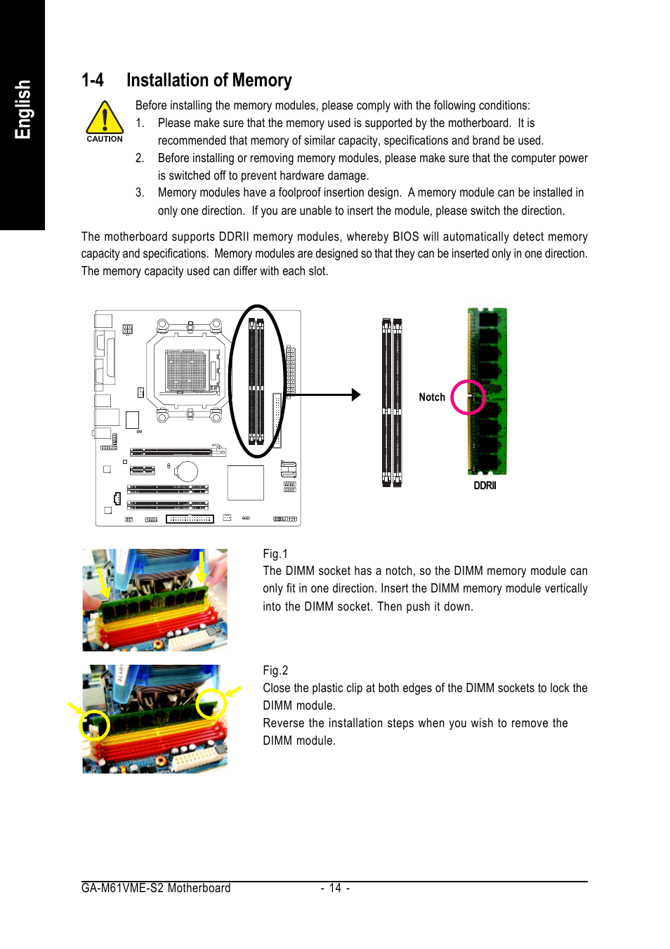 English | AMD GA-M61VME-S2 User Manual | Page 14 / 88