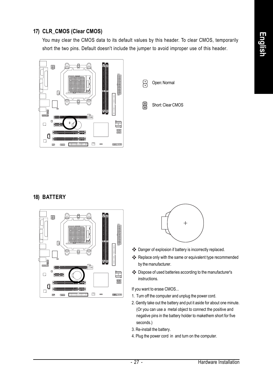 English | AMD GA-M61VME-S2 User Manual | Page 27 / 88