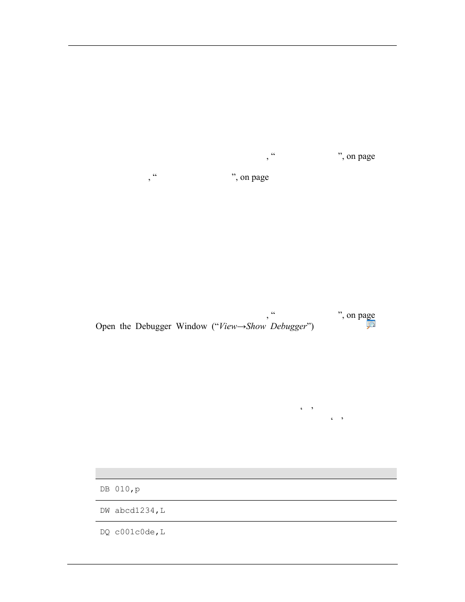 Skipping an instruction, Viewing a memory region | AMD SimNow Simulator 4.4.5 User Manual | Page 161 / 269