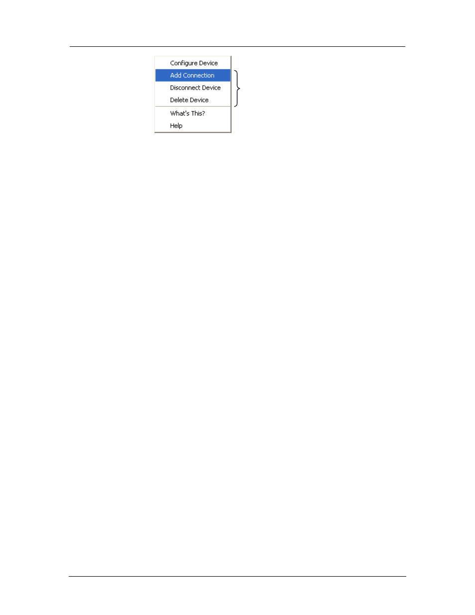 Add connection, Figure 3-3: workspace popup menu, In figure 3-3) | In figure 3-3 | AMD SimNow Simulator 4.4.5 User Manual | Page 23 / 269