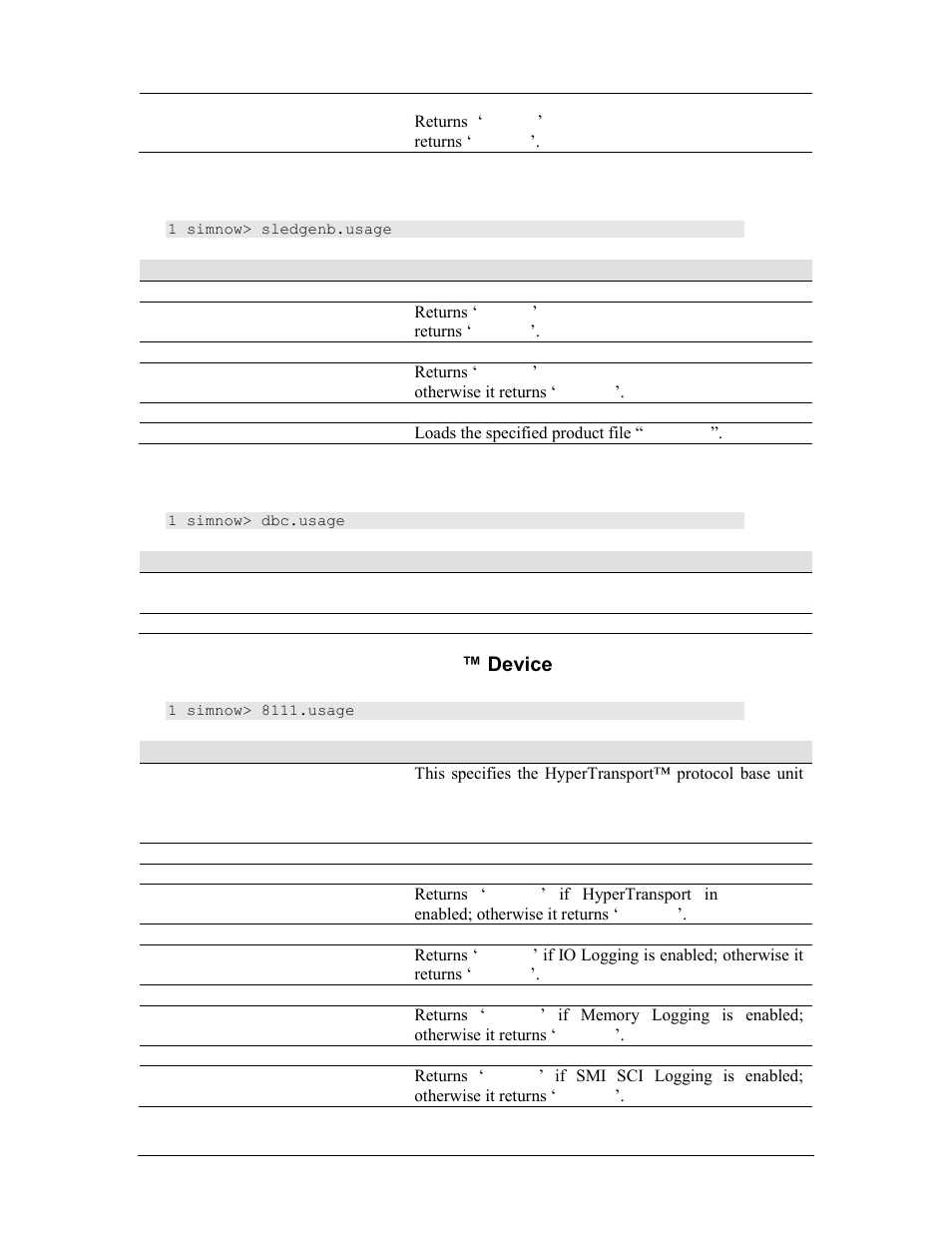 8th generation northbridge, Amd-8111™ device | AMD SimNow Simulator 4.4.5 User Manual | Page 250 / 269
