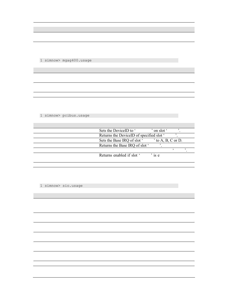 Matrox mga-g400 graphics, Pci bus | AMD SimNow Simulator 4.4.5 User Manual | Page 254 / 269