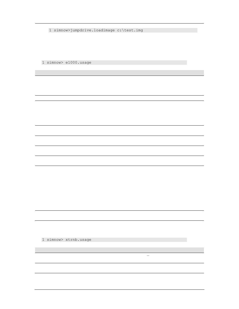 E1000, On a.7.28, “ xtr | AMD SimNow Simulator 4.4.5 User Manual | Page 262 / 269