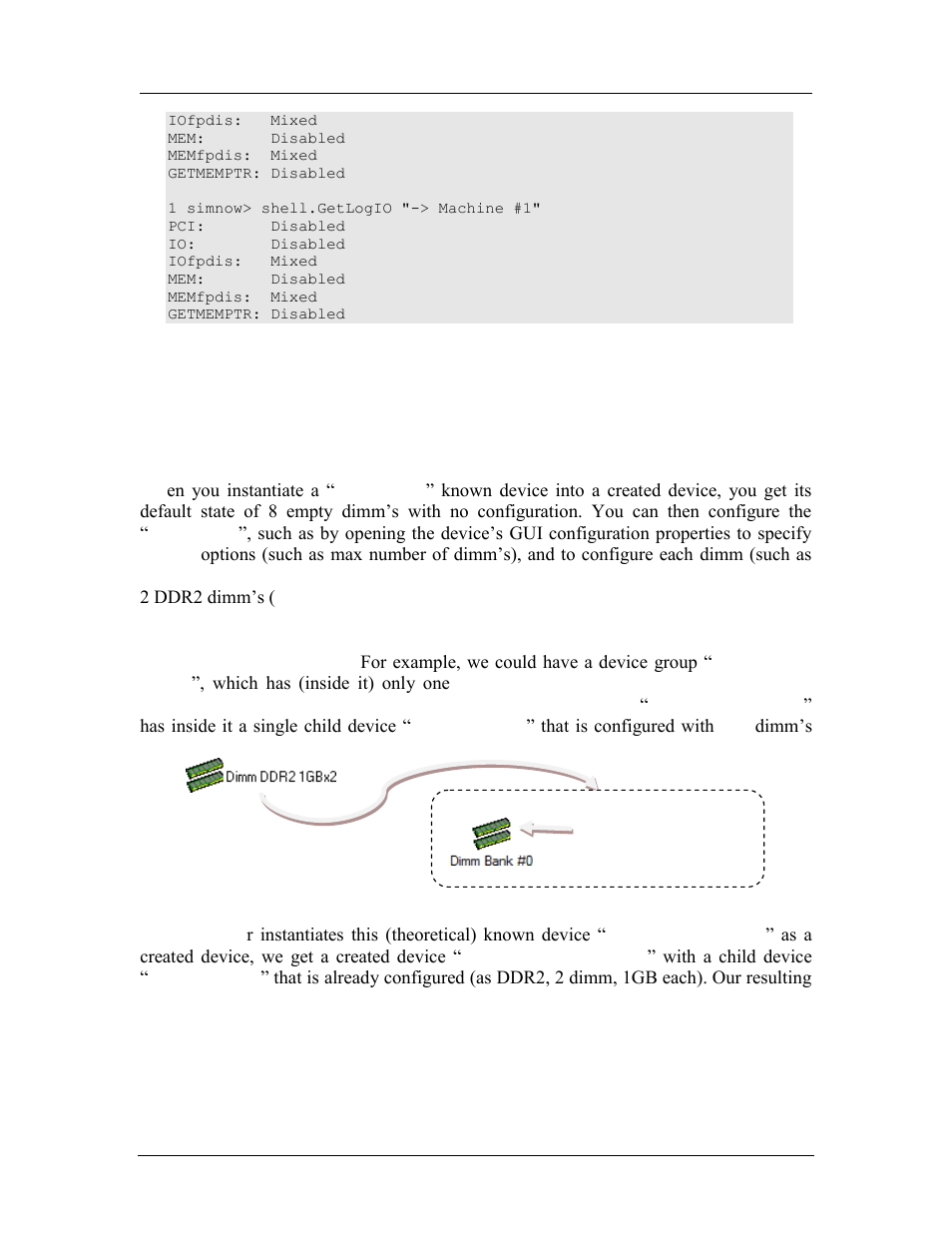 Device group examples, Example: 1gb ddr2 memory, Figure 3-11: example dimm device group | AMD SimNow Simulator 4.4.5 User Manual | Page 33 / 269