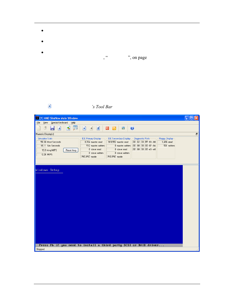 Run the simulation, Figure 5-4: installing windowsxp | AMD SimNow Simulator 4.4.5 User Manual | Page 56 / 269