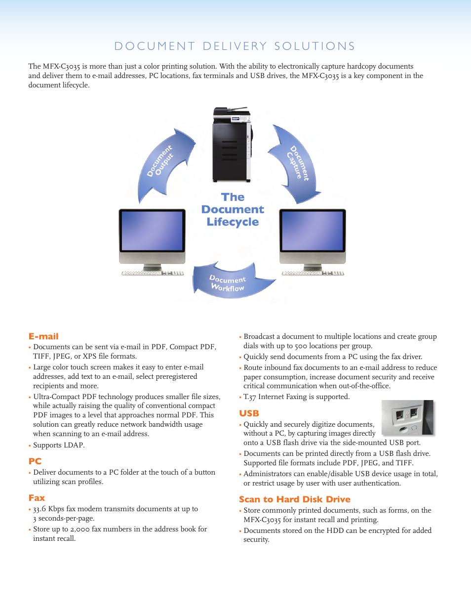 Muratec WORKGROUP COLOR Multifunctional Solution MFX-C3035 User Manual | Page 5 / 6