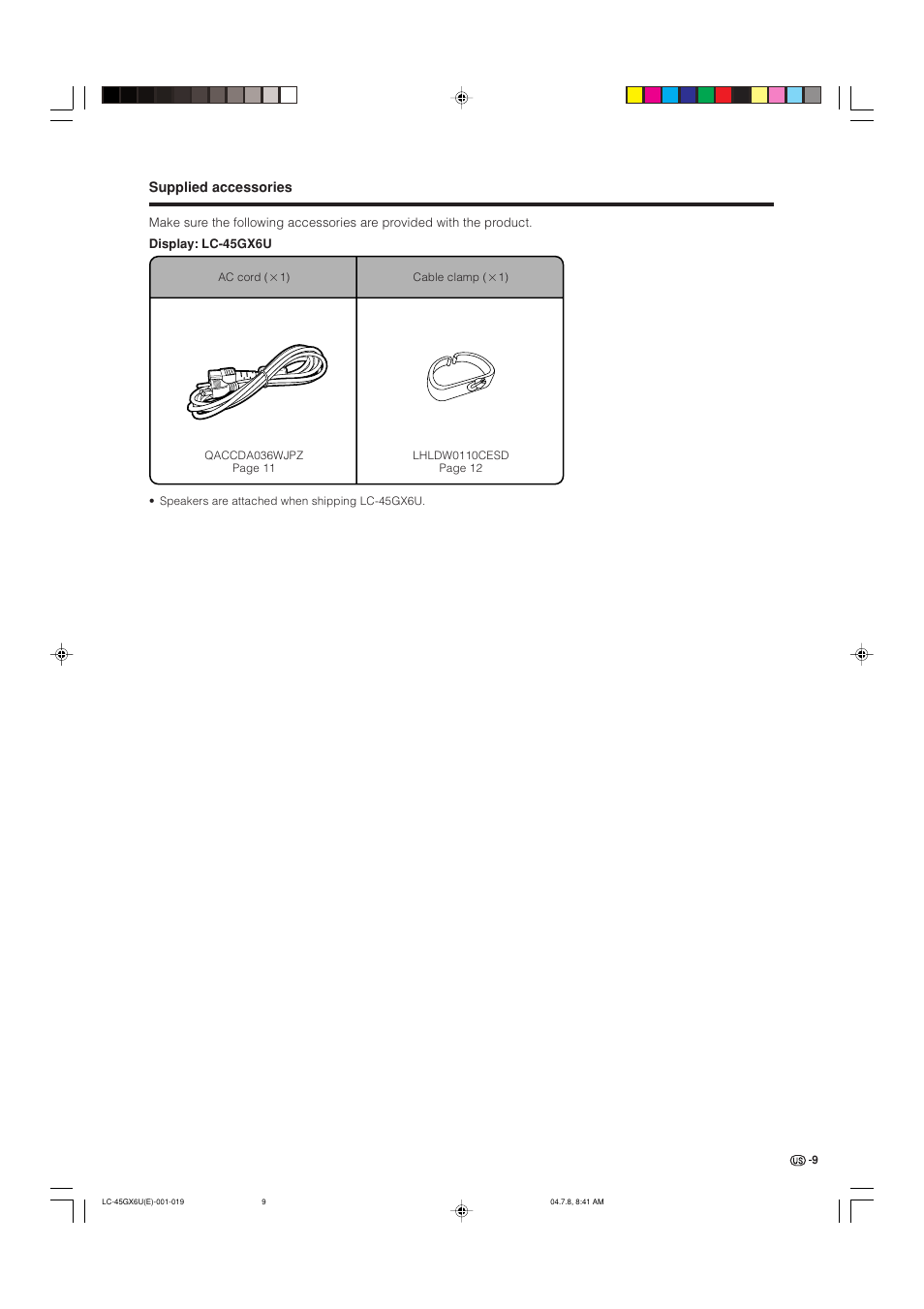AVC Technology LC-45GX6U User Manual | Page 10 / 106