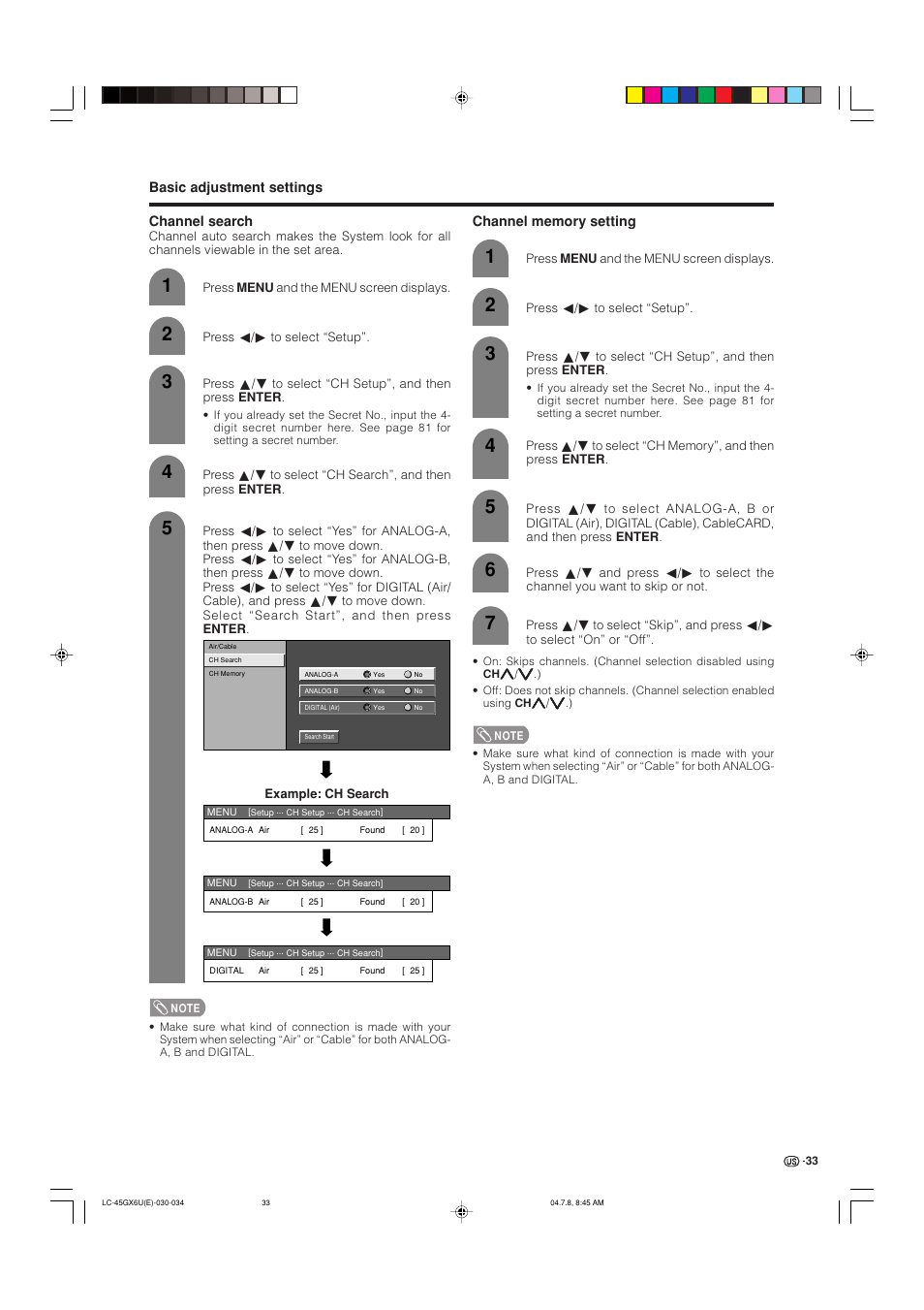 AVC Technology LC-45GX6U User Manual | Page 34 / 106