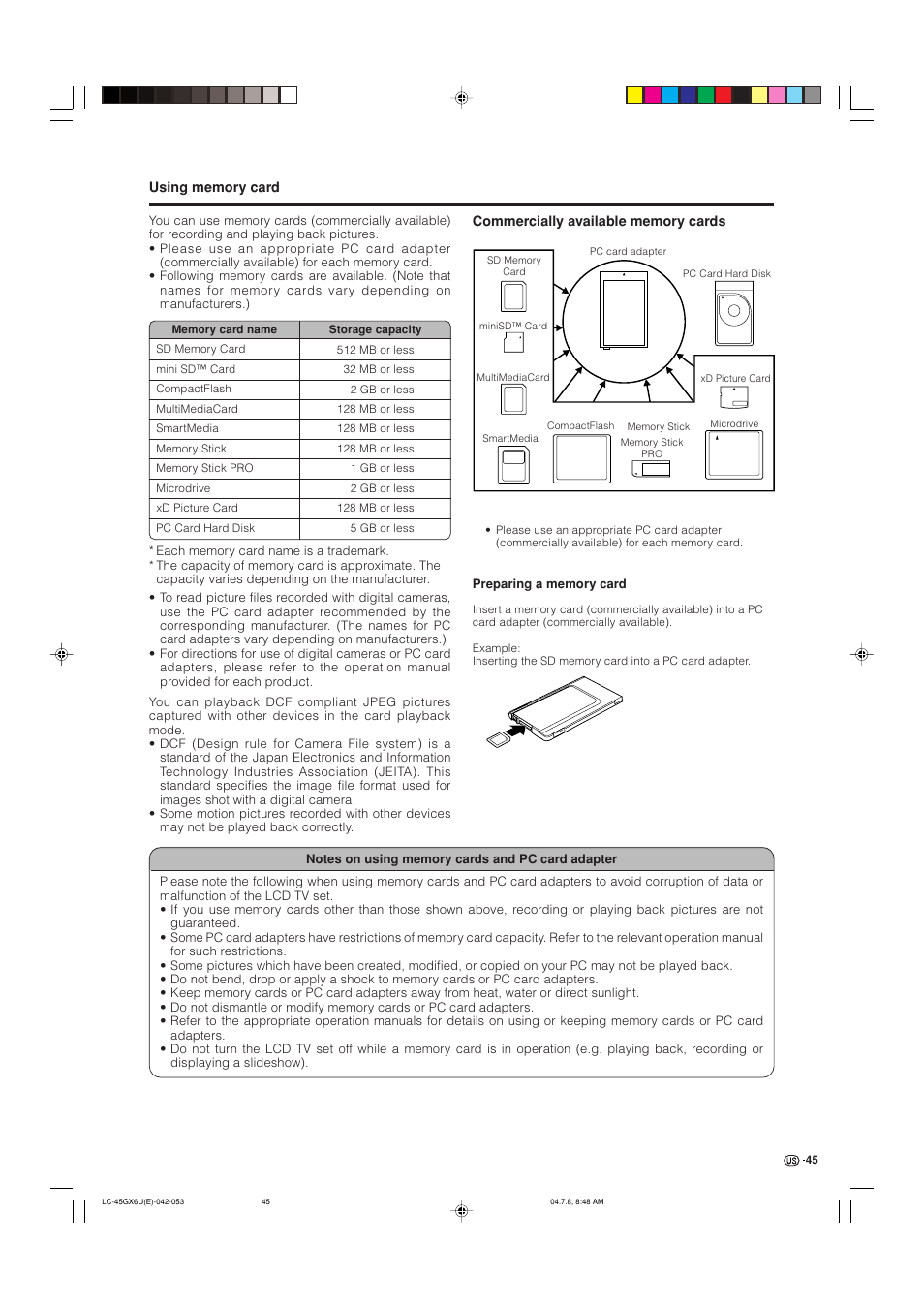AVC Technology LC-45GX6U User Manual | Page 46 / 106