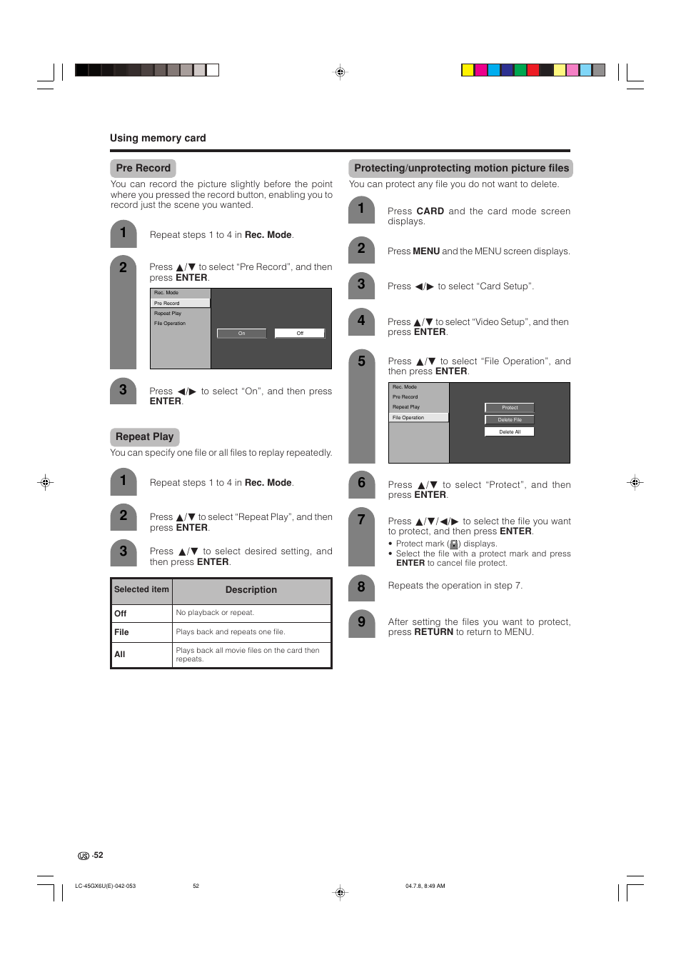 AVC Technology LC-45GX6U User Manual | Page 53 / 106