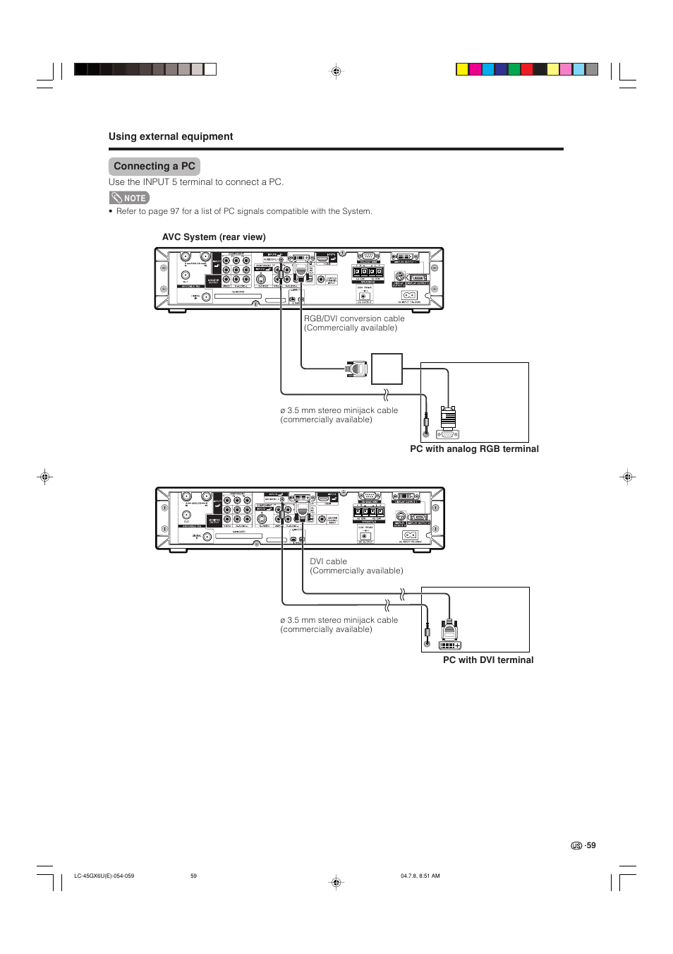 AVC Technology LC-45GX6U User Manual | Page 60 / 106