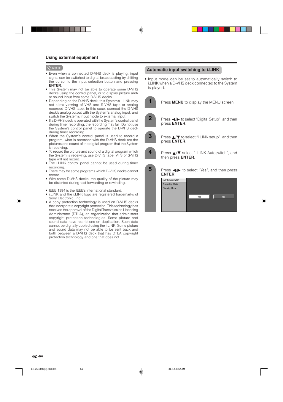 AVC Technology LC-45GX6U User Manual | Page 65 / 106