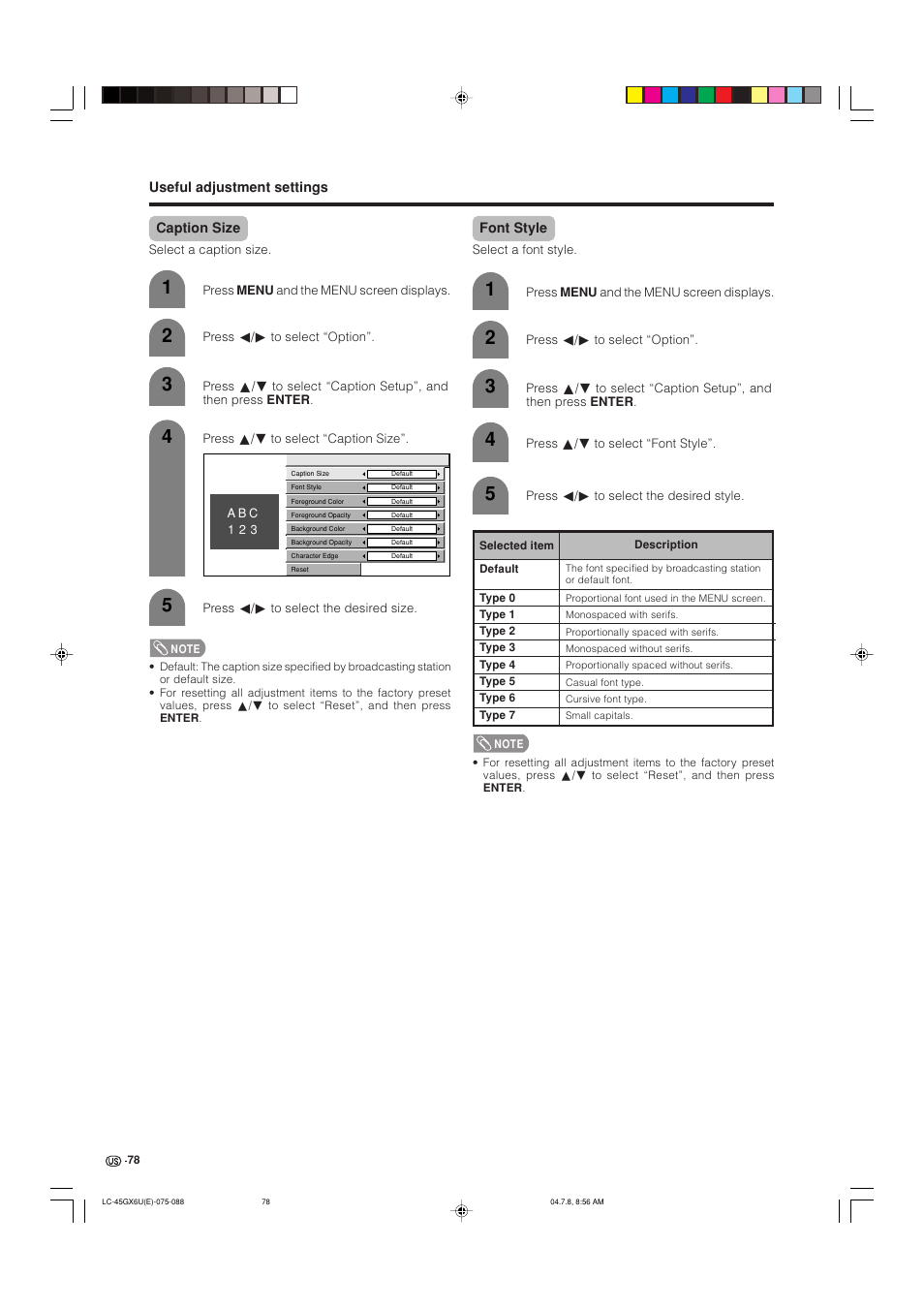 AVC Technology LC-45GX6U User Manual | Page 79 / 106