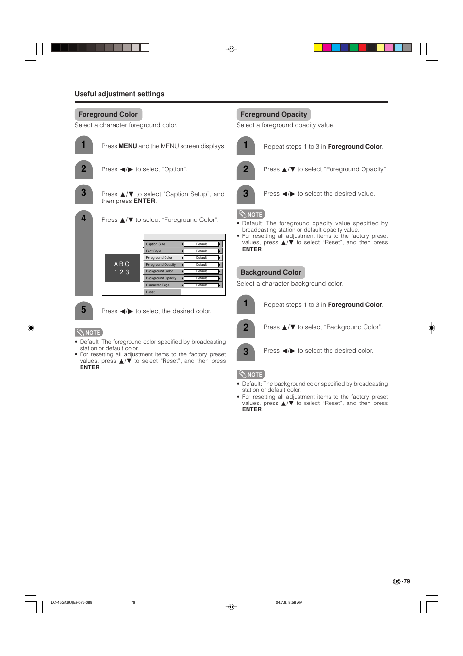 AVC Technology LC-45GX6U User Manual | Page 80 / 106