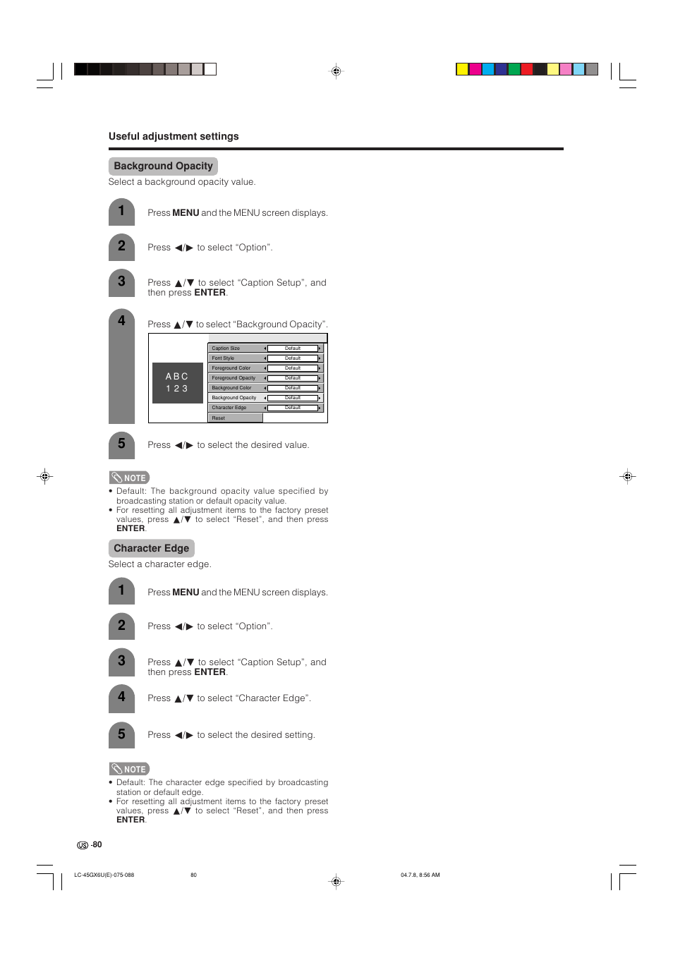 AVC Technology LC-45GX6U User Manual | Page 81 / 106