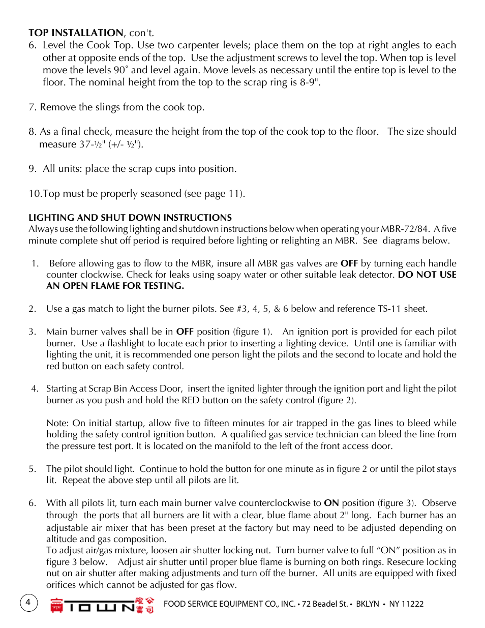Town Mongolian Barbecue Ranges User Manual | Page 4 / 16