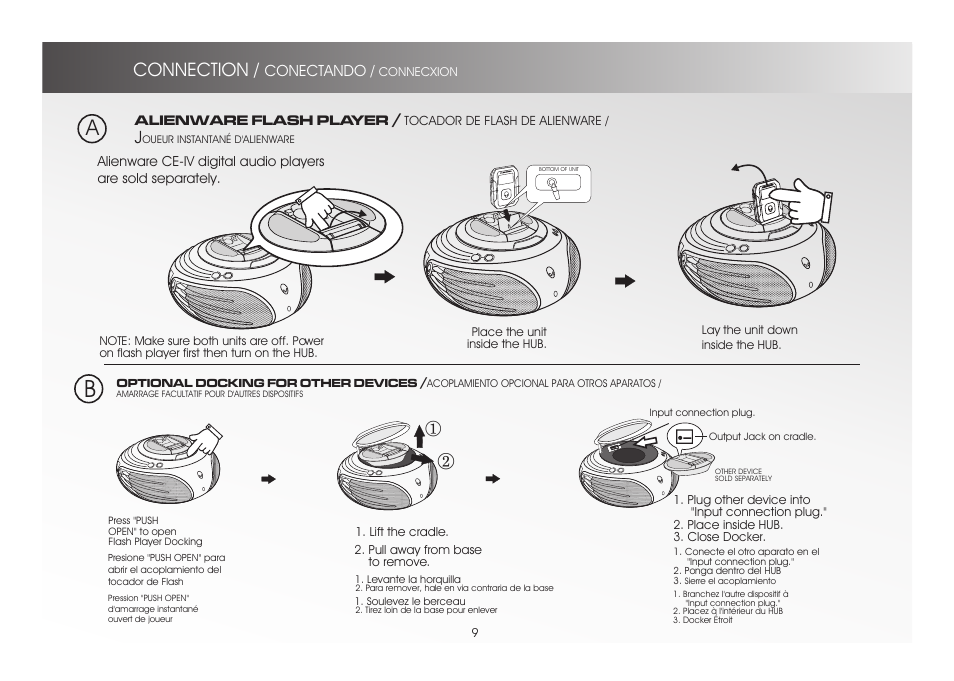 Connection, Conectando | Alienware A9090 User Manual | Page 9 / 16