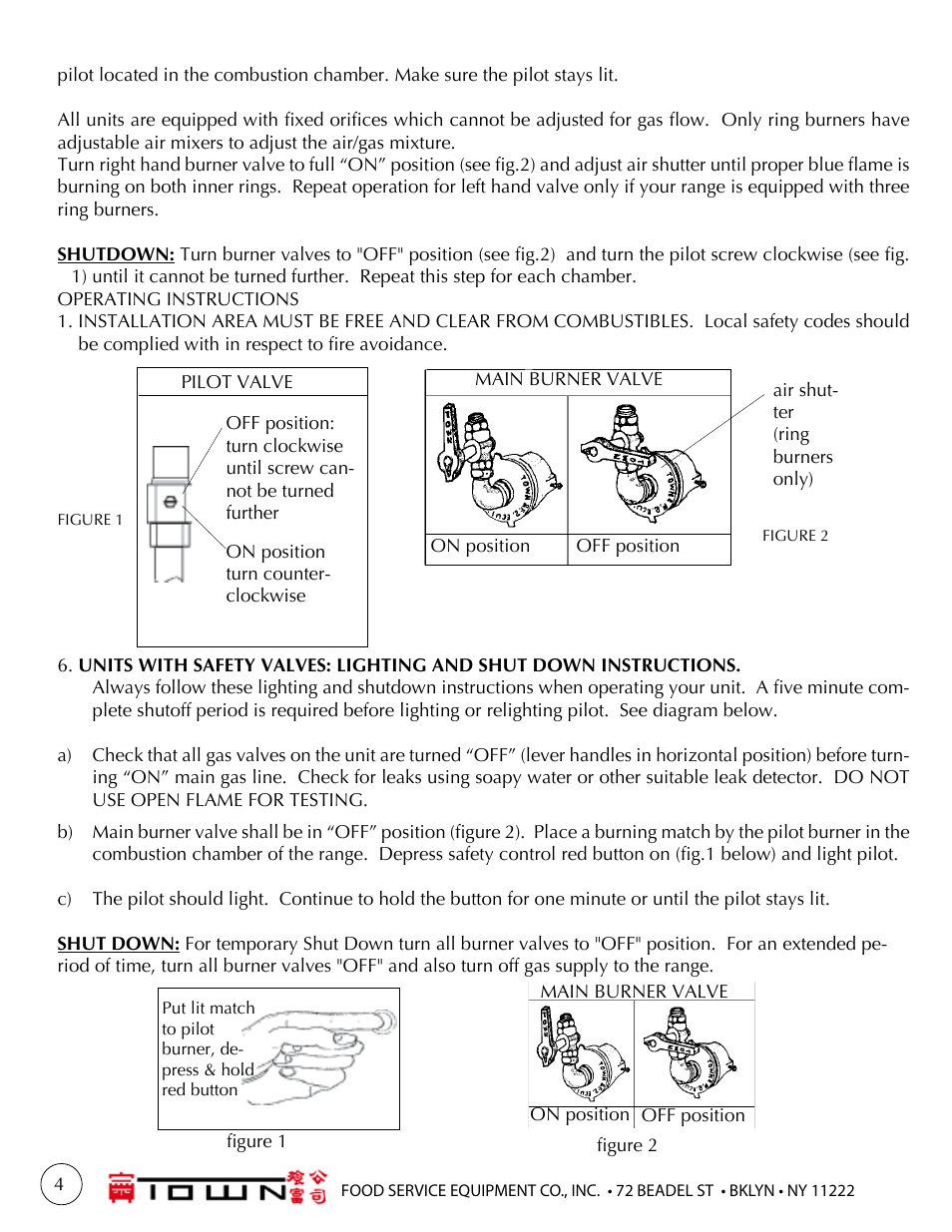 Town One to Six chamber Ranges User Manual | Page 4 / 16