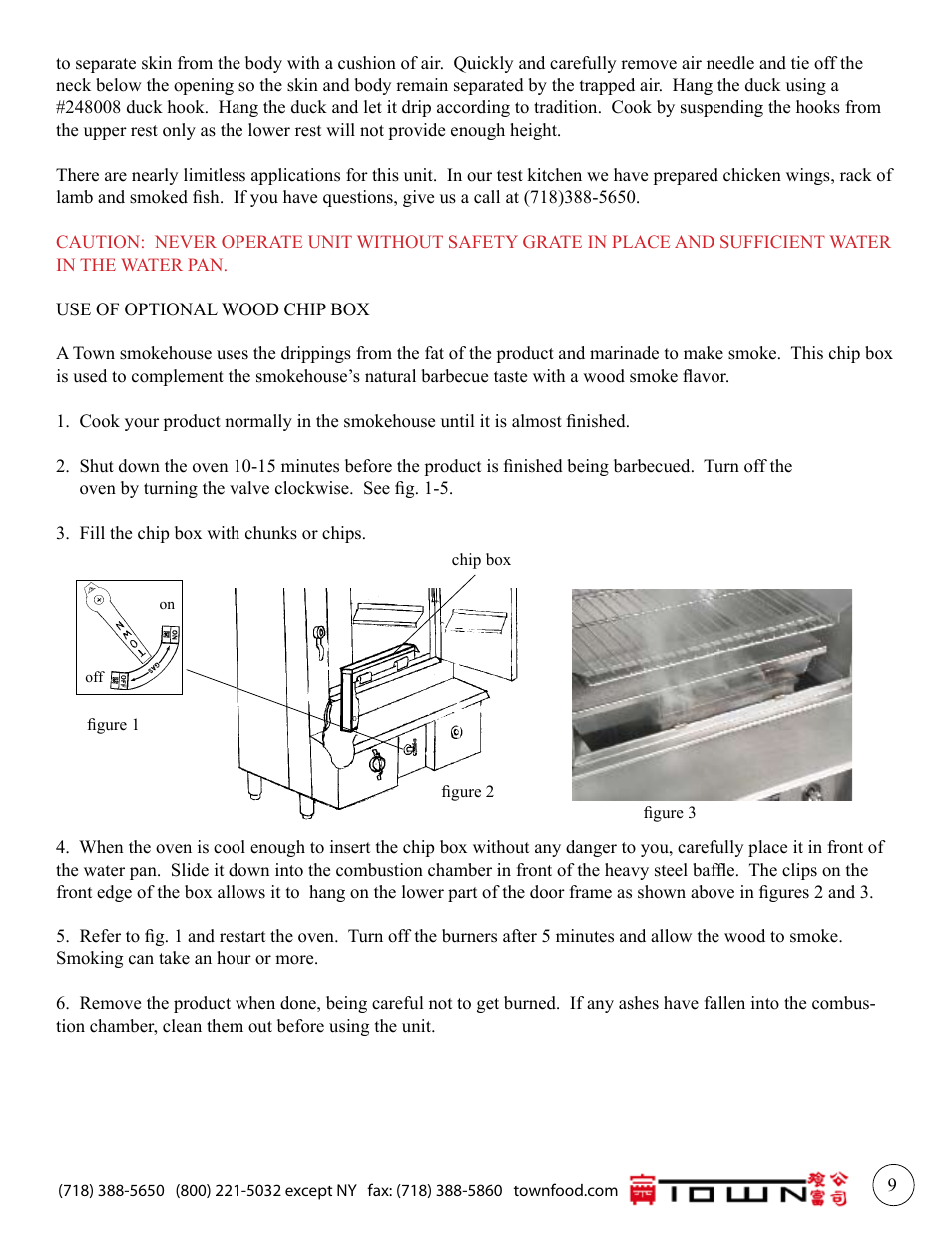 Town MasterRange Smokehouses User Manual | Page 9 / 12