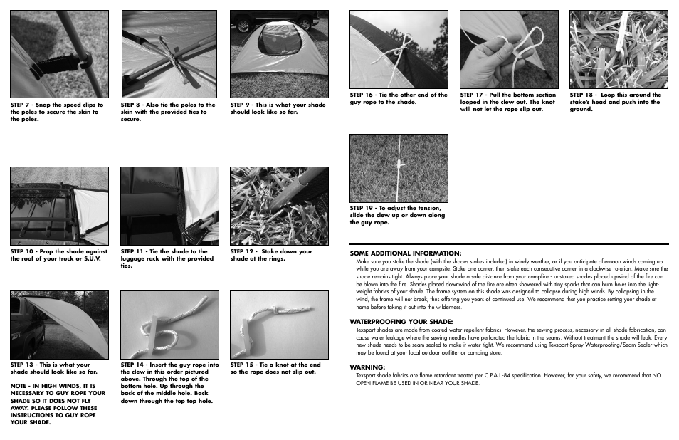 Texsport 02869 Spinnaker Auto Shade User Manual | Page 2 / 2