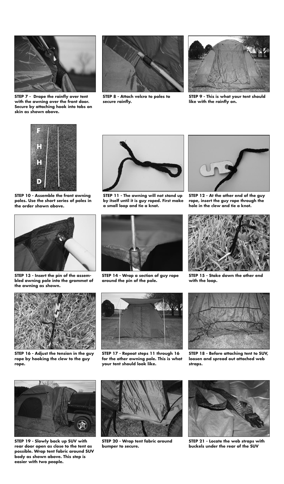 Dh h f | Texsport 01250 The Lodge Tent User Manual | Page 2 / 3