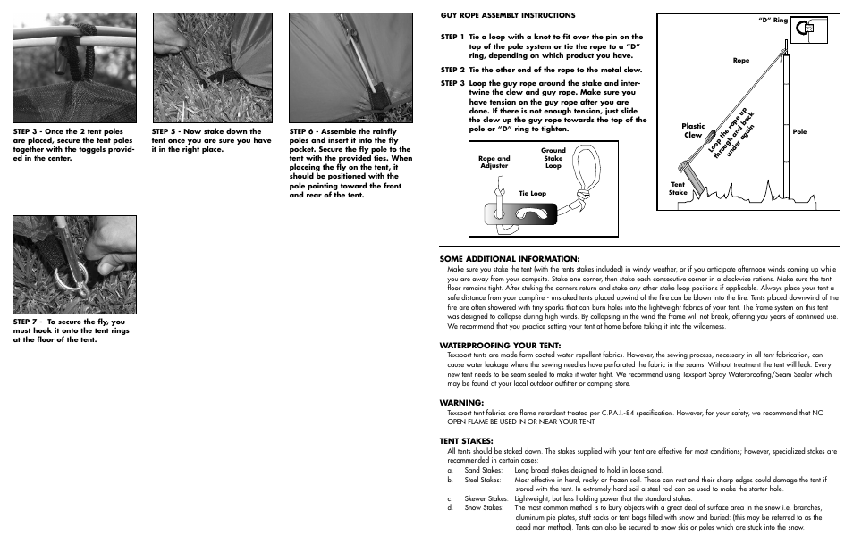 Texsport 01941 Hastings Tent User Manual | Page 2 / 2