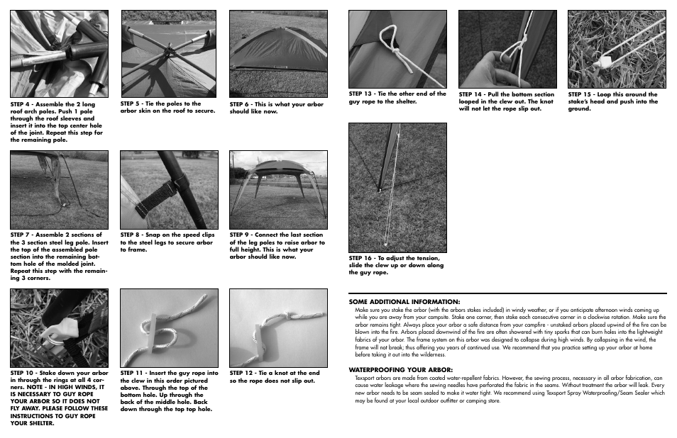 Texsport 02855 Wyoming Arbor User Manual | Page 2 / 2