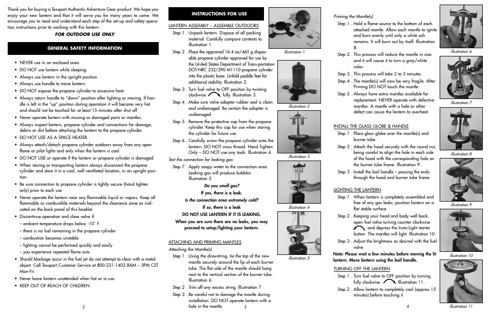 Texsport 14203 Double Mantle Insta Lantern User Manual | 2 pages