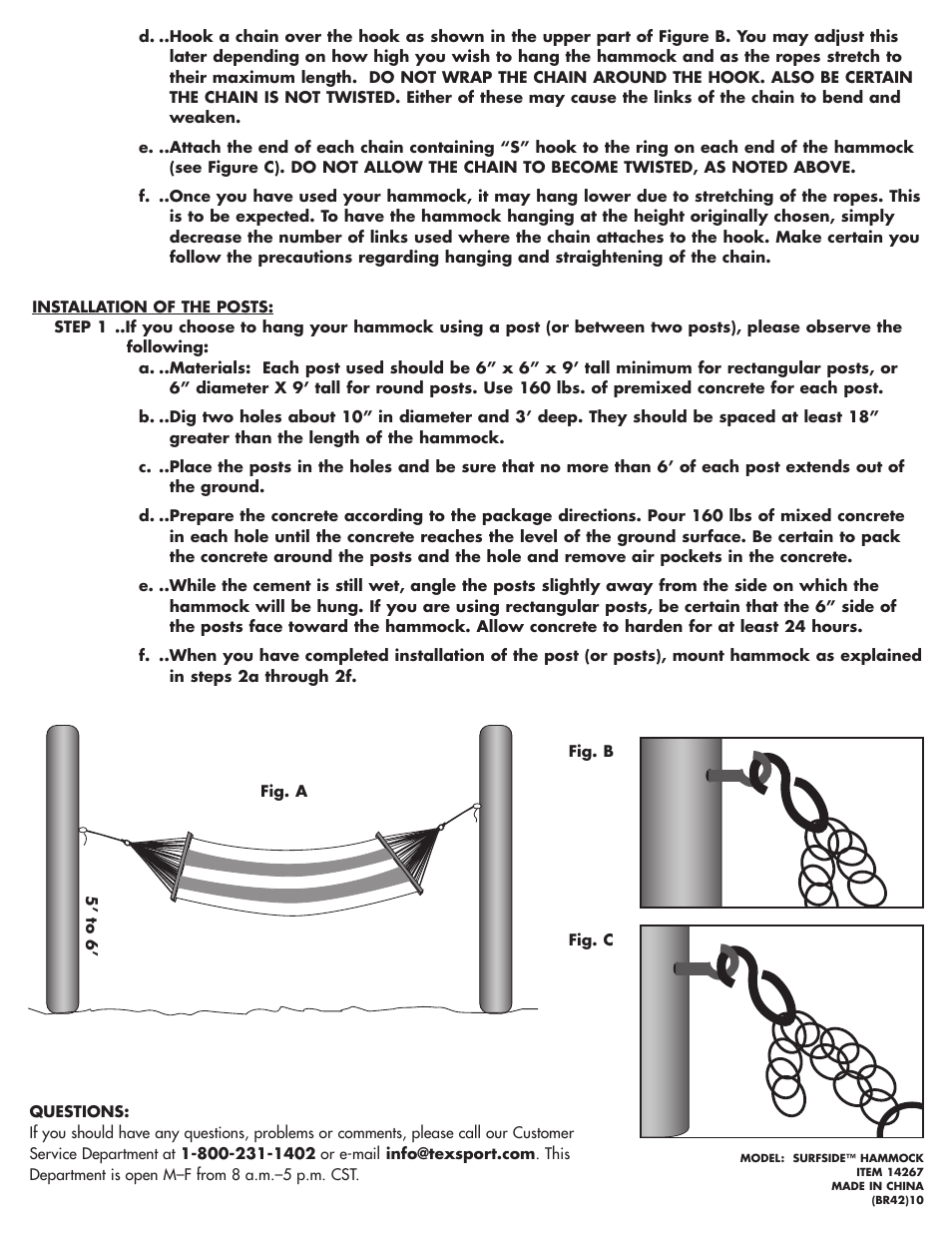 Texsport 14267 Surfsid Hammock User Manual | Page 2 / 2