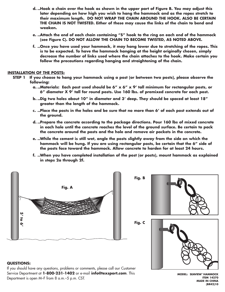 Texsport 14270 Seavie Hammock User Manual | Page 2 / 2