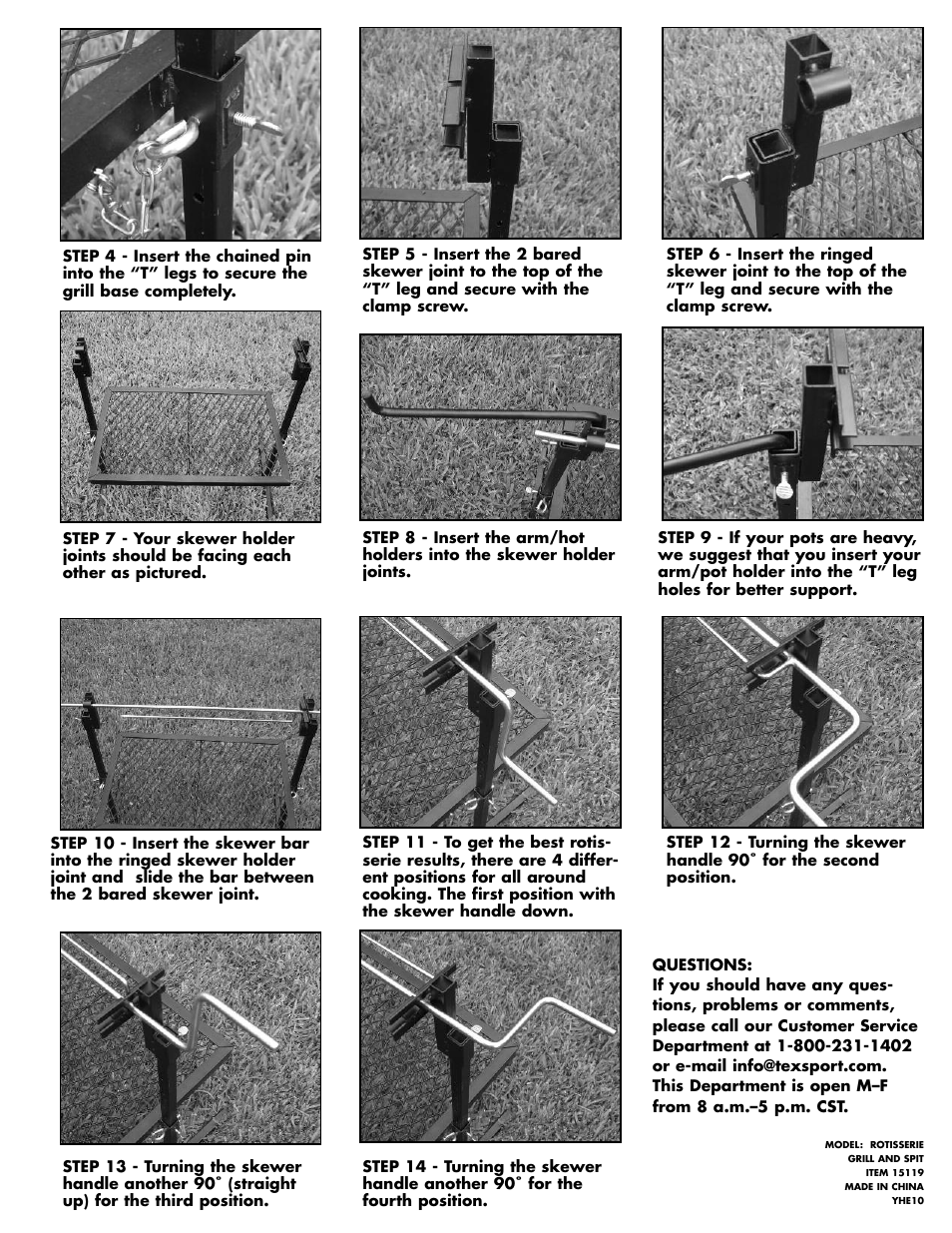 Texsport 15119 Rotisserie Grill & Spit User Manual | Page 2 / 2