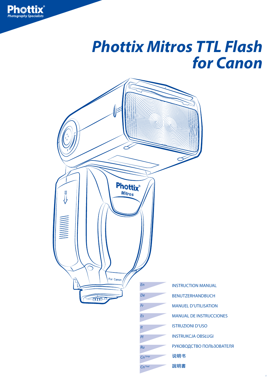 Phottix Mitros for Canon User Manual | 102 pages