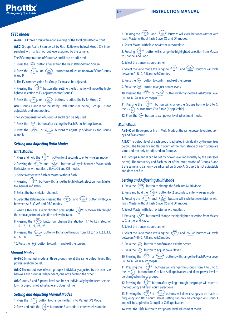 Phottix Mitros for Canon User Manual | Page 10 / 102