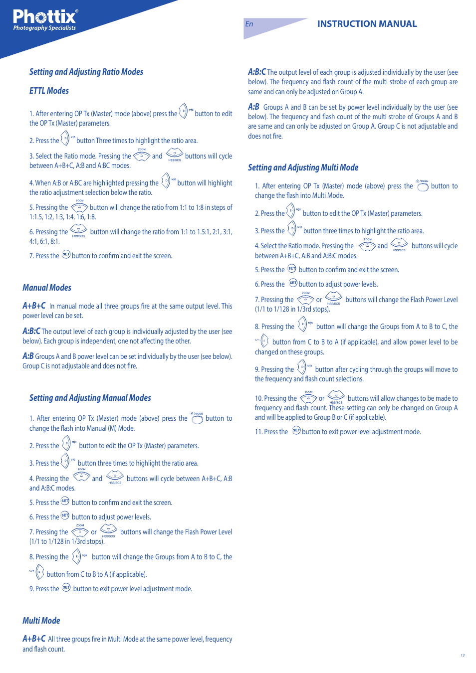 Phottix Mitros for Canon User Manual | Page 13 / 147