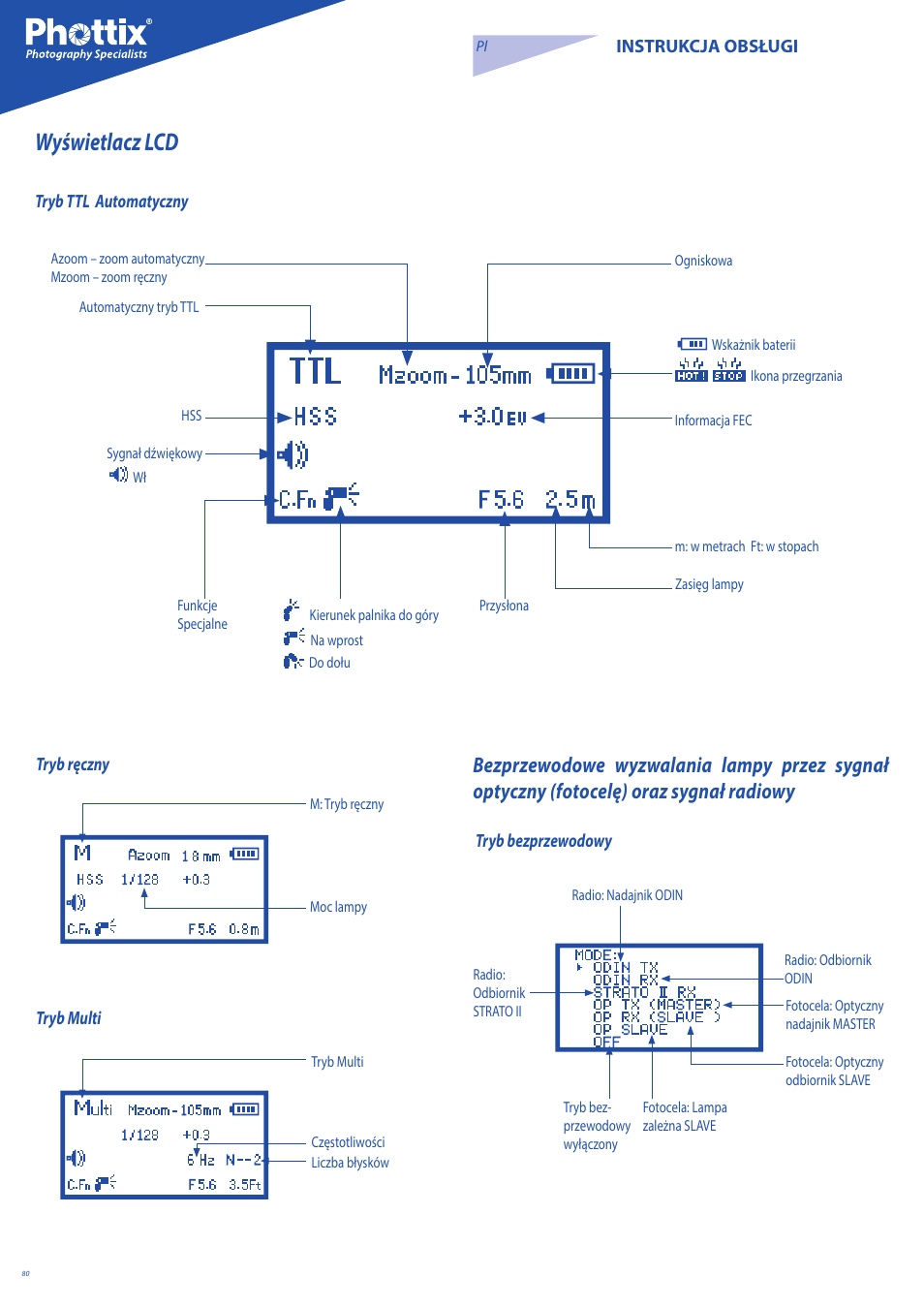 Wyświetlacz lcd | Phottix Mitros for Nikon User Manual | Page 80 / 134