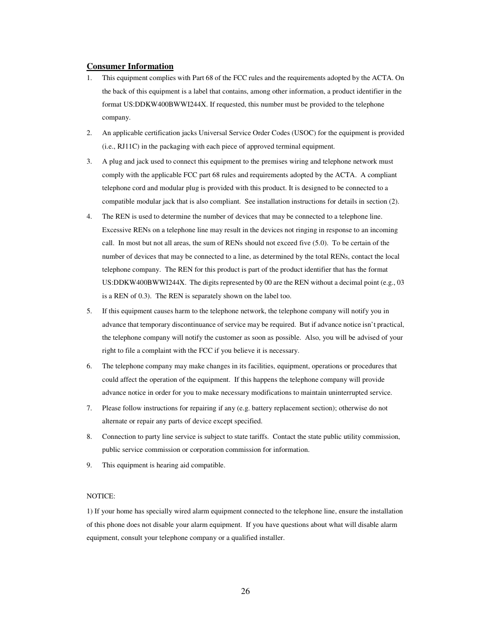 American Telecom ATS 4121CCL User Manual | Page 26 / 28