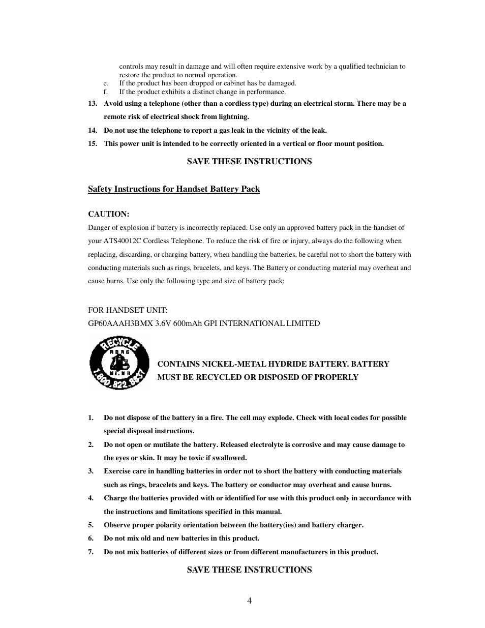 American Telecom ATS 4121CCL User Manual | Page 4 / 28