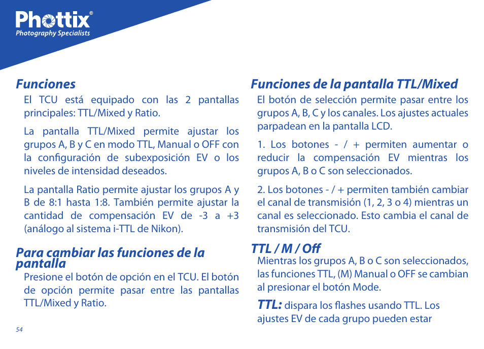 Phottix Odin for Nikon User Manual | Page 54 / 120